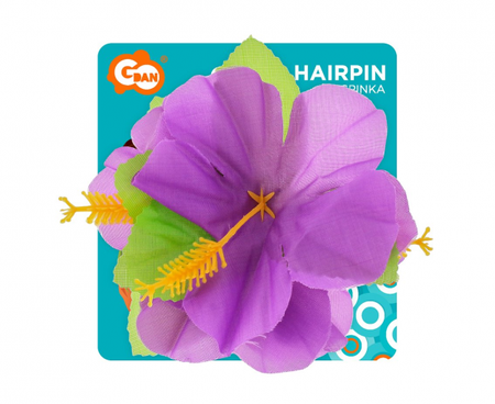 SPINKA HAWAJSKA DUŻY FIOLETOWY KWIAT