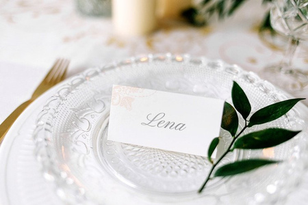 WIZYTÓWKI NA STÓŁ 25 szt  8,5 x 4,5 cm 