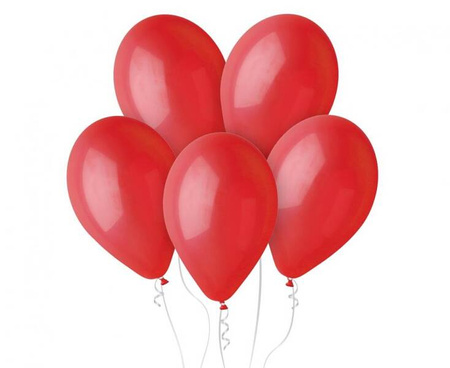 BALONY PASTELOWE CZERWONE 33 CM 50 SZT