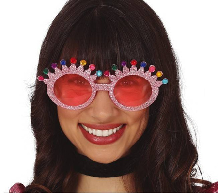 GLITTER GLASSES PINK