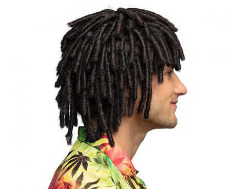 Peruka krótkie dredy Levi brązowe włosy hipis