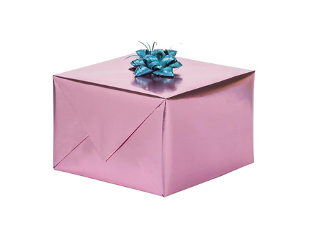 PAPIER PREZENTOWY METALICZNY RÓŻ 200 X 70 CM