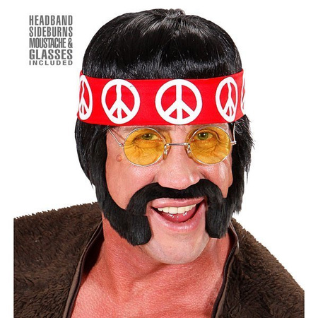 PERUKA HIPPIS Z OPASKĄ