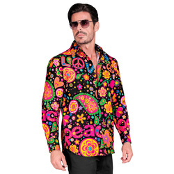 KOSZULA MĘSKA KOLOROWA HIPIS KWIATY PACYFKA