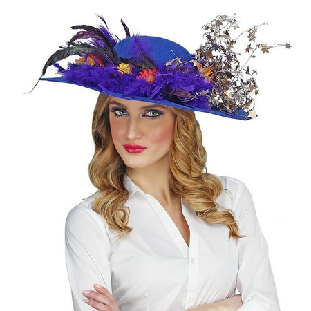 KAPELUSZ FILCOWY NIEBIESKI