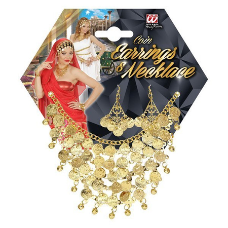 NASZYJNIK Z KOLCZYKAMI ZŁOTY