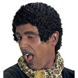 PERUKA AFRO KRÓTKIE CZARNE