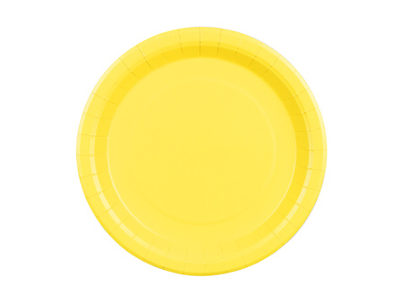TALERZE PAPIEROWE 6 SZT 23 CM ŻÓŁTY