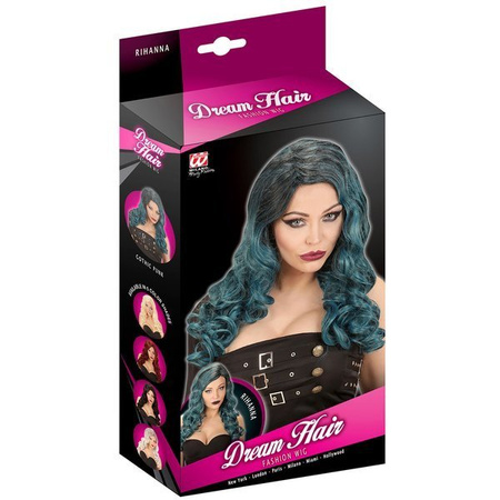 Peruka Ombre Zielono-Niebieska, Peruki