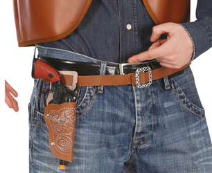 PAS KOWBOJA KABURA Z PISTOLETEM 24 CM