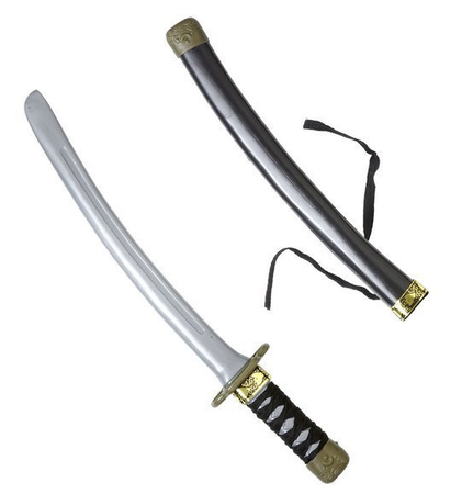 ZESTAW: STRÓJ NINJA CZARNY 140  + KATANA NINJA