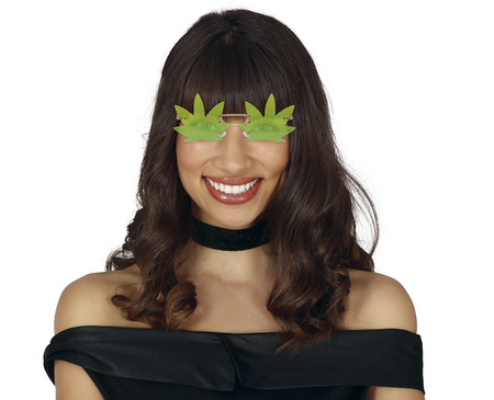 OKULARY LIŚCIE MARIHUANY KONOPIE 