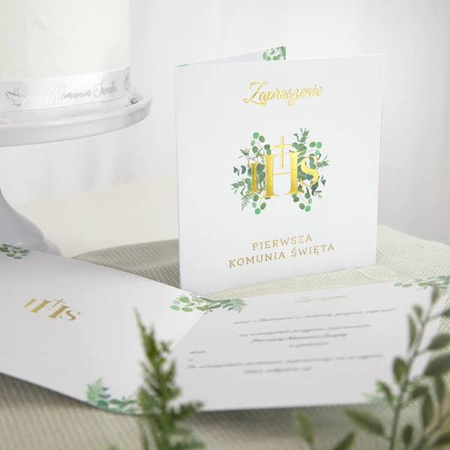 ZAPROSZENIE NA KOMUNIĘ EUKALIPTUS 10 SZT.