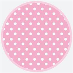 TALERZYKI PAPIEROWE RÓŻOWE W KROPKI 23 CM