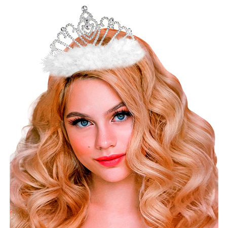 TIARA KORONA KSIĘŻNICZKI Z PUSZKIEM