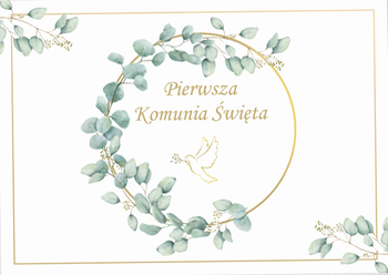 PLAKAT KOMUNIJNY GOŁĄB ZŁOTY