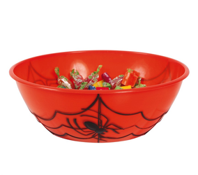 MISKA POMARAŃCZOWA Z PAJĘCZYNĄ 27X9 CM