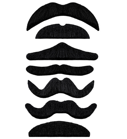ZESTAW WĄSÓW CZARNY