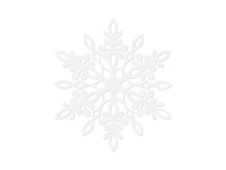 Dekoracje papierowe Śnieżynka, biały, 11cm (1 karton / 50 op.) (1 op. / 10 szt.)