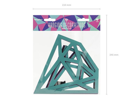 KOLOROWE WISZĄCE DIAMENTY 8 szt