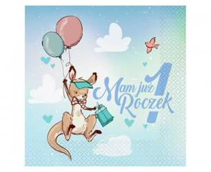 SERWETKI ROCZEK KANGUREK 33 CM 20 SZT.