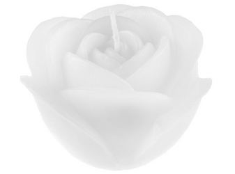 ŚWIECZKA RÓŻA BIAŁA 7 X 4 CM 1 SZT