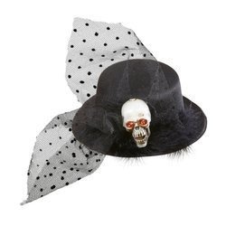 MINI KAPELUSZ Z CZASZKĄ