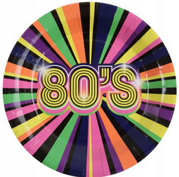 TALERZYKI PAPIEROWE LATA 80 23 CM 10 SZT.