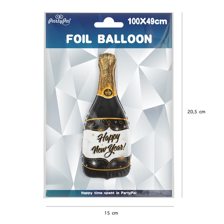 BALON FOLIOWY SZAMPAN HAPPY NEW YEAR