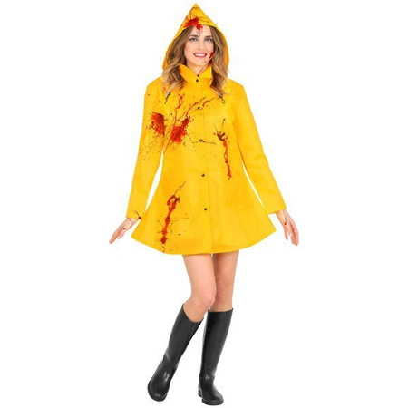 PŁASZCZ PRZECIWDESZCZOWY Z KAPTUREM ŻÓŁTY