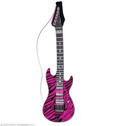 GITARA 107CM DMUCHANA ZEBRA RÓŻ