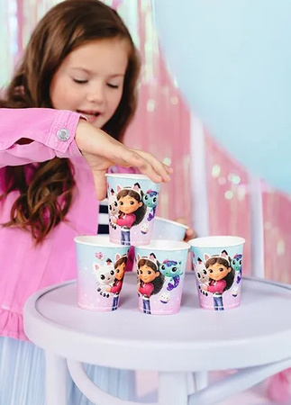 KUBECZKI PAPIEROWE KOCI DOMEK GABI MOVIE 250 ML 6 SZT 