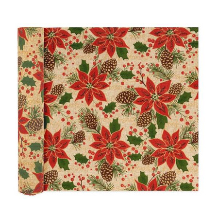 BIEŻNIK LNIANY GWIAZDA BETLEJEMSKA 275x28 CM