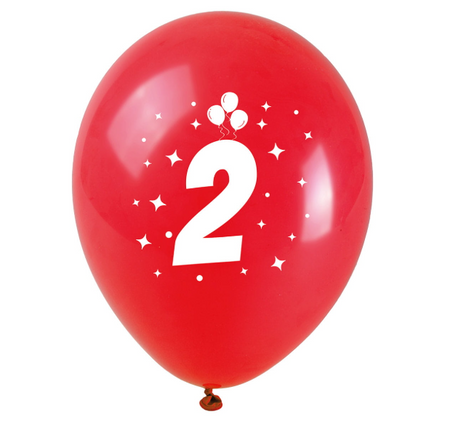 BALONY LATEKSOWE URODZINOWE 2 CYFRA 3 SZT 28 CM 