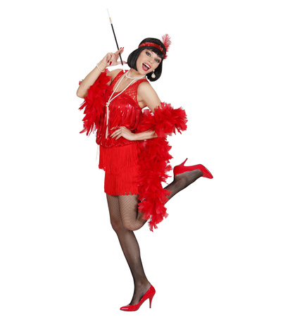 SUKIENKA RETRO CHARLESTON CZERWONA