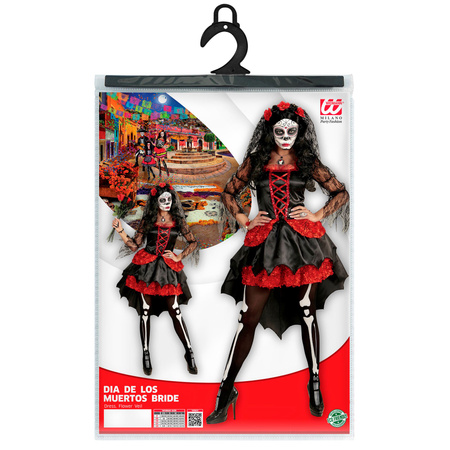 DIA DE LOS MUERTOS BRIDE (dress, flower veil)