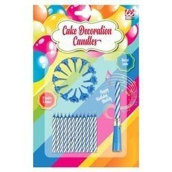 ŚWIECZKI URODZINOWE NIEBIESKIE 12 SZT