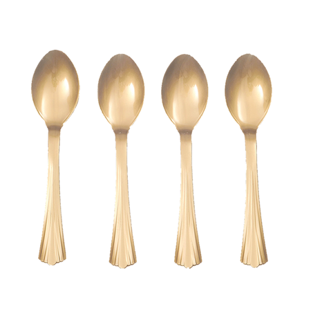 ŁYŻKI PLASTIKOWE ZŁOTE