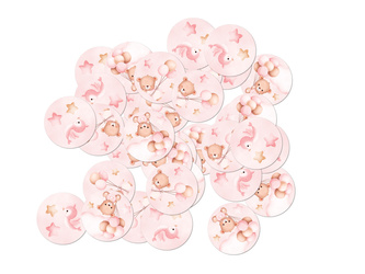 KONFETTI RÓŻOWE MISIE