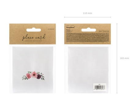 WIZYTÓWKI NA STÓŁ- KWIATY 9,5 x 5,5 cm