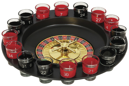 GRA RULETKA ALKOHOLOWA 29 CM KIELISZKI 4,5 CM