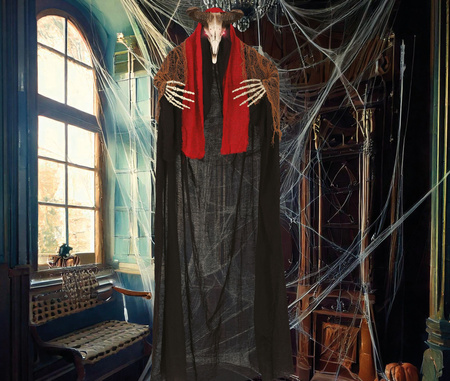 WISZĄCA DEKORACJA GŁOWA BARANA 150 CM