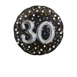 BALON FOLIOWY 81cm, 3D 30 URODZINY HOLOGRAFICZNY