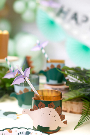 NAKŁADKI NA KUBKI DINOZAUR DINO FUN 6 SZT.