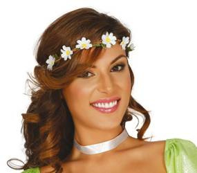 OPASKA NA GŁOWĘ BIAŁE KWIATY