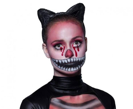 Zestaw do malowania twarzy szalony kot kotek halloween