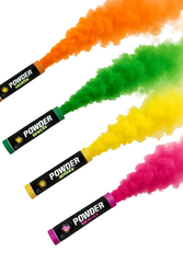 ZESTAW TUB Z KOLOROWYM PROSZKIEM HOLI: RÓŻOWA + POMARAŃCZOWA + ŻÓŁTA + ZIELONA