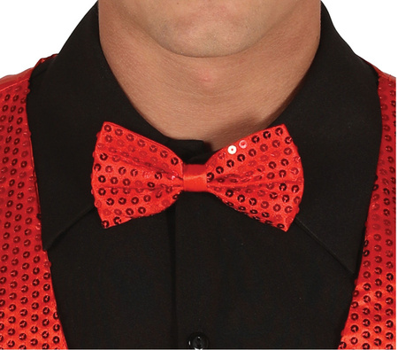 MUSZKA CZERWONA Z CEKINAMI 6X12CM