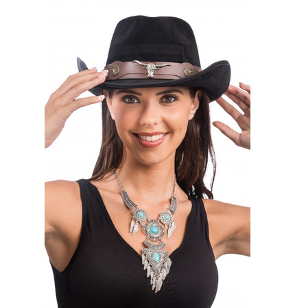  NASZYJNIK INDIAŃSKI SREBRNY