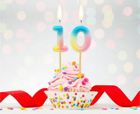 ŚWIECZKA PIKER CYFERKA 1 OMBRE PASTELOWA